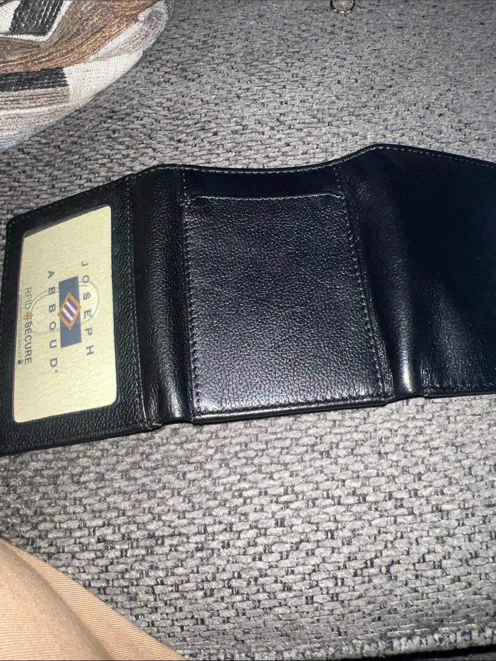 Joseph Abboud Black and Cream RFID Secure Wallet